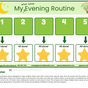 Evening Routine Visual Board